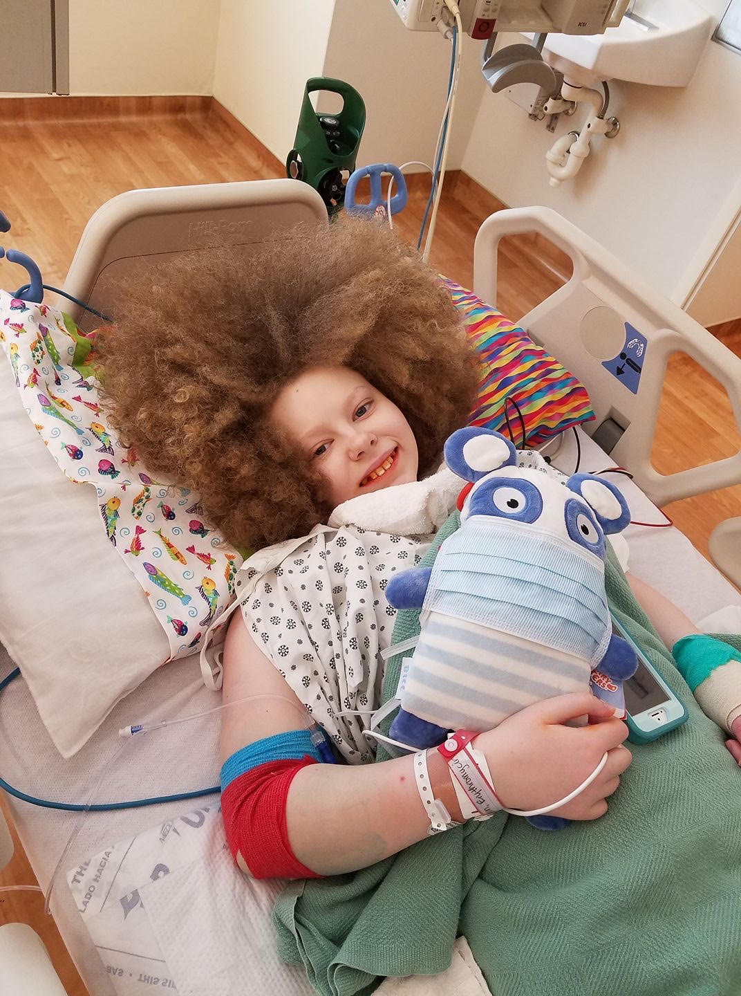 Girl with Giant Axonal Neuropathy (GAN) Hair